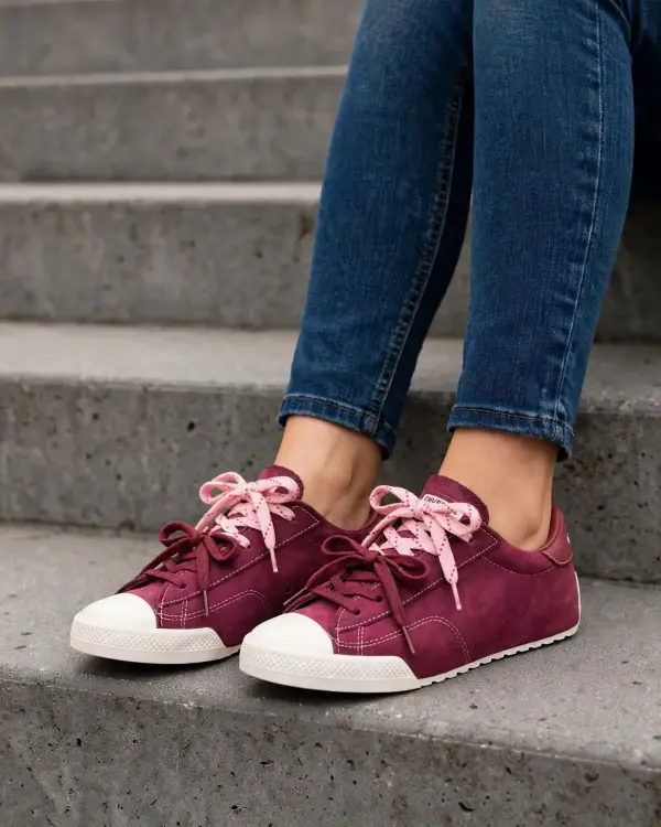 One Star Çift Bağcıklı Süet Sneaker